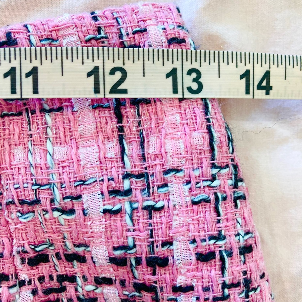 Barbiecore pink tweed Legally Blonde pencil skirt plaid Barbie new preppy - Picture 9 of 12